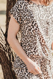 Capsleeve drawstring maxi dress