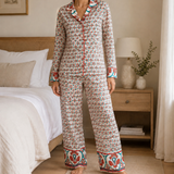 Ladies button-down pajamas set