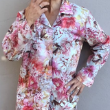 Ladies button-down pajamas set