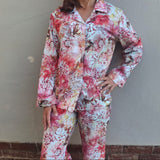 Ladies button-down pajamas set