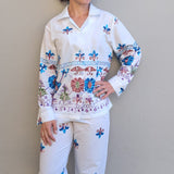 Ladies button-down pajamas set
